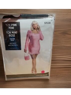 Y2K Pink Mini Rose Costume Adult Plus 1X #3081#4428
